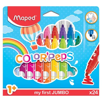 Flamastry MAPED jumbo colorpeps early age 24 szt