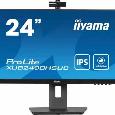 Iiyama monitor 23.8 cala xub2490hsuc-b5 ips,fhd,cam,mic,hdmi,dp,has(150mm)