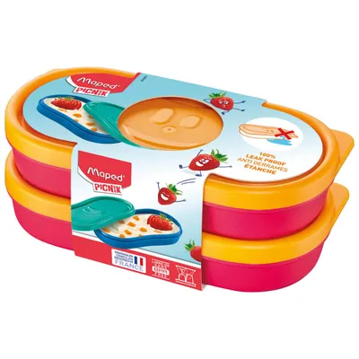 Pudełko lunchowe snack Maped Picnik concept kids różowe 2 szt.