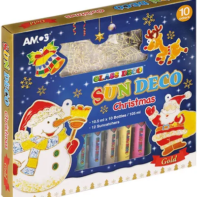 Farby witrażowe christmas Amos sd10p10-ch 170-2368 10.5ml 10kol