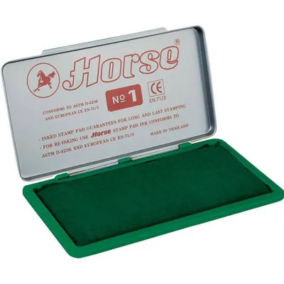 Poduszka do stempli 150x74mm Horse no.1 140-1019 zielona