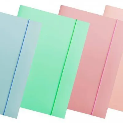 Teczka z gumką a4 OFFICE PRODUCTS pastel mix kolorów karton lakierowany 300gsm