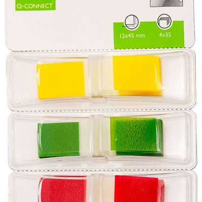 Zakładki indeksujące foliowe 12x45mm Q-Connect mix kolorów 4x35 szt