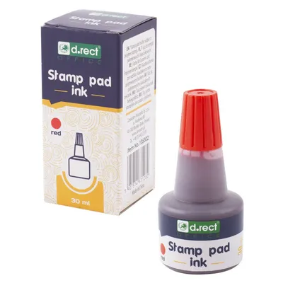 Tusz do stempli D.RECT czerwony 30ml