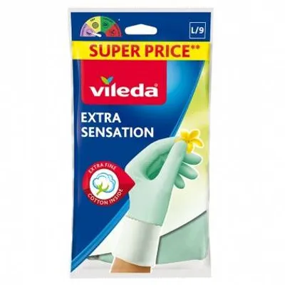 Rękawice gumowe Vileda extra sensation vi167395 l