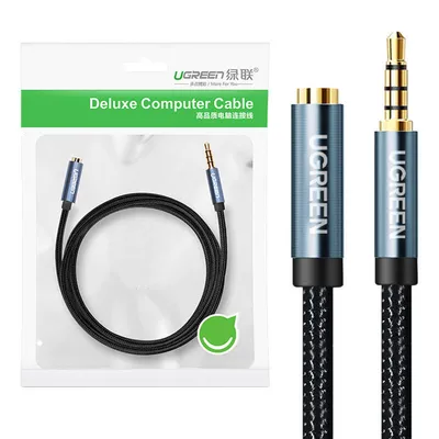 Przedłużacz audio aux jack 3,5 mm UGREEN av118, 0,5m (czarny)