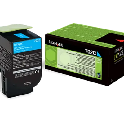 Toner oryginalny LEXMARK 70c20c0 cyan 1000 stron