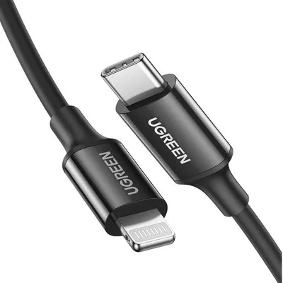 Kabel usb-c do lightning UGREEN us171, 36w, 2m (czarny)