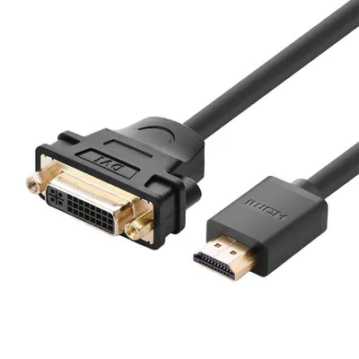 Adapter UGREEN 20136 hdmi męski do dvi żeński 22cm (czarny)