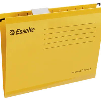 Teczka zawieszkowa a4 ESSELTE classic 90314 żółta kartonowa 210g