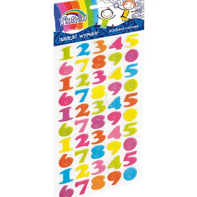 Naklejki dekoracyjne wypukłe Fiorello gr-np140 cyfry 170-2456 mix