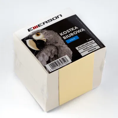 Kostka biurowa klejona 85x85x80mm EMERSON biała eco
