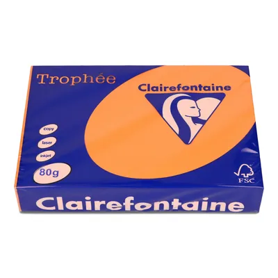 Papier ksero kolor a4 TROPHEE pomarańczowy 80g 500 ark