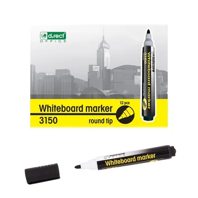 Marker suchościeralny D.RECT 3150 czarny okrągła 1-3mm