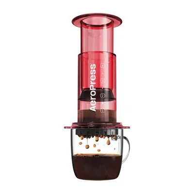 Aeropress clear red - zaparzacz do kawy czerwony
