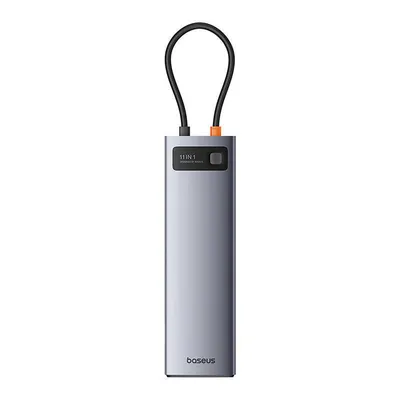 Hub 11w1 Baseus starjoy metal glam series, usb-c do hdmi +vga + 3 x usb 3.0 + usb 2.0+usb-c pd + rj45 + sd/tf +3,5mm