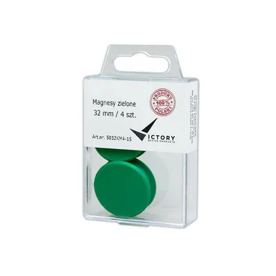 Magnesy 32mm VICTORY OFFICE PRODUCTS 5032km4-15 zielone 4szt