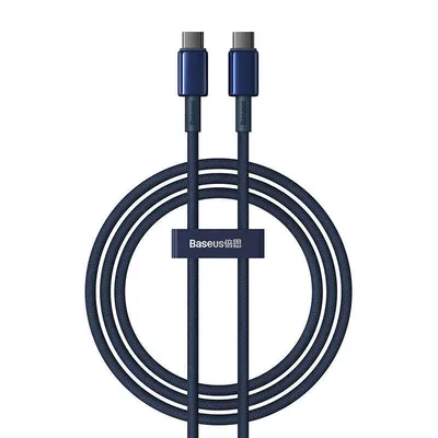 Kabel usb-c do usb-c Baseus tungsten gold, 100w, 1m (niebieski)