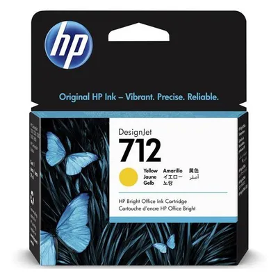 Hp oryginalny ink / tusz 3ed69a, HP 712, yellow, 29ml, hp designjet studio, t210, t230, t250, t630, t650
