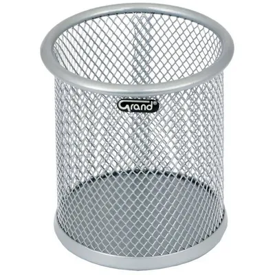 Przybornik na długopisy Ø90.5x101mm Grand gr-004s 120-1126 srebrny metalowy