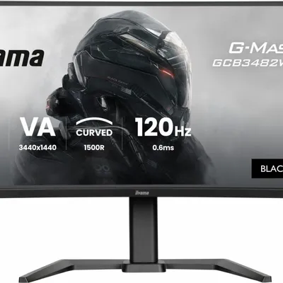 Iiyama monitor 34 cale g-master gcb3482wqsu-b1,va,uwqhd,120hz,1500r, hdr400, 21:9, 500cd,2x5w, usb-c