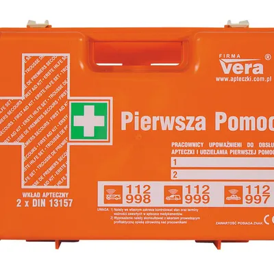 Apteczka przemysłowa VERA top 20 2 x din 13157 walizka z abs