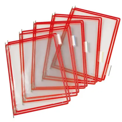 Panele prezentacyjne a4 TARIFOLD 114003 tr czerwone 10szt