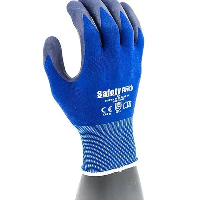 Rękawice ochronne SAFETY FIRST supr flex blue 9 l niebieskie 2szt