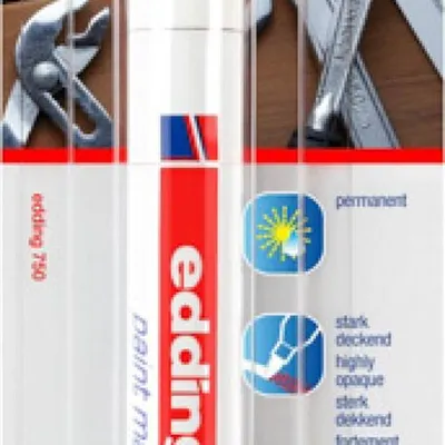 Marker olejowy EDDING 750/1 blister, biały 2-4mm