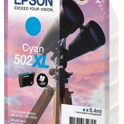 Tusz oryginalny EPSON 502xl c13t02w24010 cyan 470 stron
