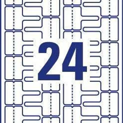 Etykiety samoprzylepne 60x40mm do oznaczania kabli l7950-20 białe 20ark*24szt