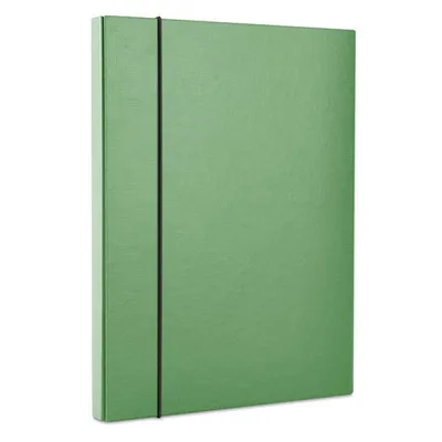 Teczka z gumką a4 OFFICE PRODUCTS zielona tektura powlekana pp 40mm