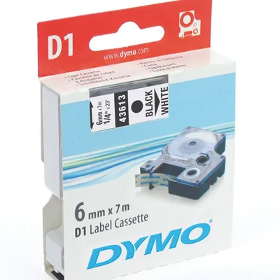 Tasiemka oryginalna kolor nadruku: czarny/kolor tła: białe DYMO s0720780/43613 6mm x 7 m