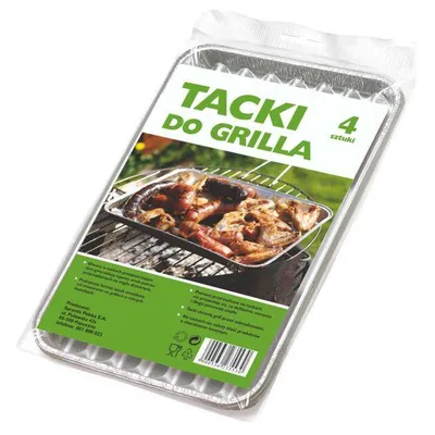 Tacka do grilla duża GROSIK 8571029309 aluminiowa 4 szt