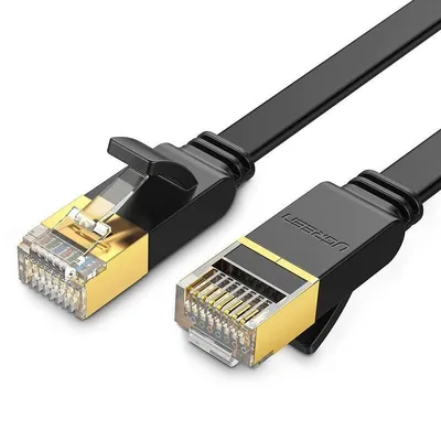 Płaski kabel sieciowy UGREEN nw106 ethernet rj45, cat.7, stp, 2m (czarny)