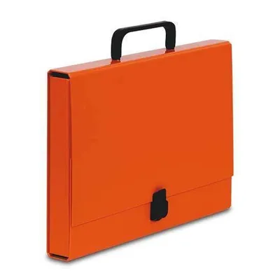 Teczka z rączką a4 VAUPE classic 304/16 pomarańczowa tektura powlekana pp 2mm 40mm