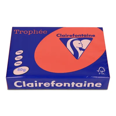 Papier ksero kolor a4 TROPHEE xca48175 czerwień koralowa 80g 500 ark