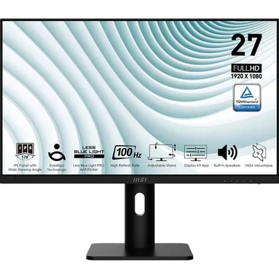 Msi monitor 27 cali pro mp273ap led/fhd/flat/100hz/czarny