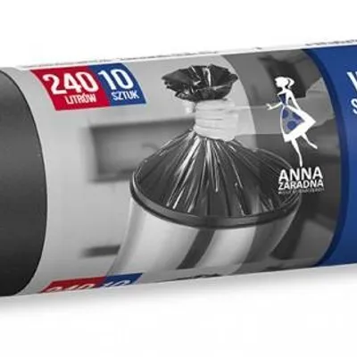 Worki na śmieci supermocne ANNA ZARADNA czarne 240l 10szt