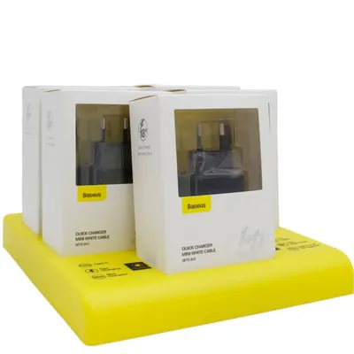 Zestaw ładowarek sieciowych usb-c pd Baseus mini, power delivery 18w i kabla usb-c - lightning 1m (czarny) 5szt.