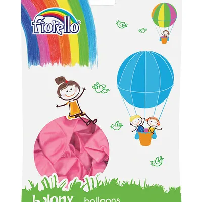 Balony 12" Fiorello 170-2121 metaliczny różowy