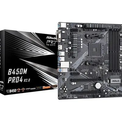 Asrock płyta główna b450m pro4 r2.0 am4 4ddr4 hdmi uatx