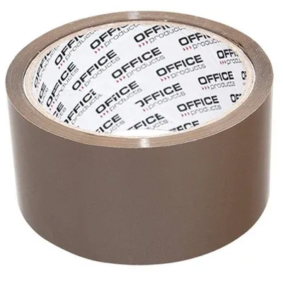 Taśma pakowa 48mmx50yd OFFICE PRODUCTS hot-melt brązowa 45mic