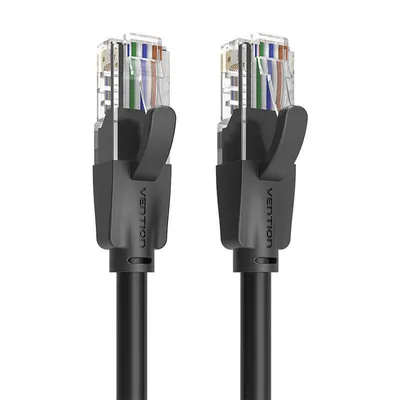Kabel sieciowy utp cat6 Vention ibebg rj45 ethernet 1000mbps 1,5m czarny