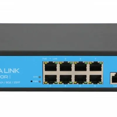 Extralink przełącznik zarządzalny victor ex-2500g-10mps 8x10/100/1000m tx z poe at/af