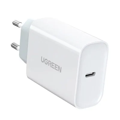 Ładowarka sieciowa UGREEN cd127, usb-c, pd3.0, qc4.0, 30w (biały)