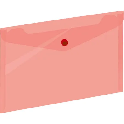 Teczka kopertowa na guzik a5 Eagle 043 120-1442 transparentna czerwona pp