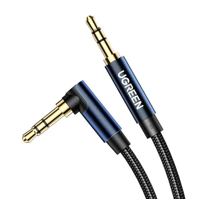 Kabel kątowy jack 3,5mm UGREEN 60180 1.5m (czarny)