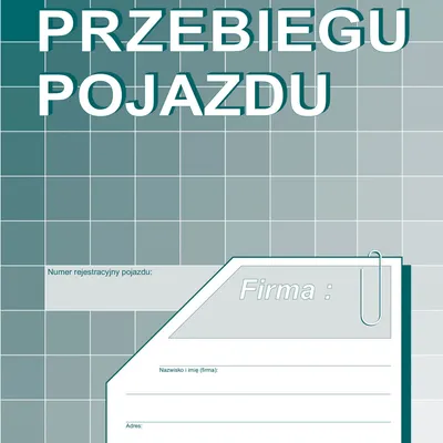 Druk akcydensowy ewidencja przebiegu pojazdu dla celów podatku od towarów i usług a5 Michalczyk i Prokop 32 strony