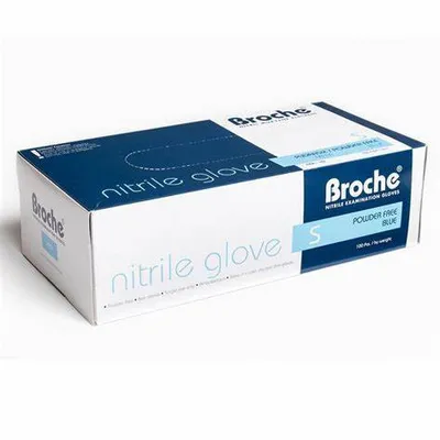 Rękawice nitrylowe bezpudrowe BROCHE 96660s s niebieskie 100szt
